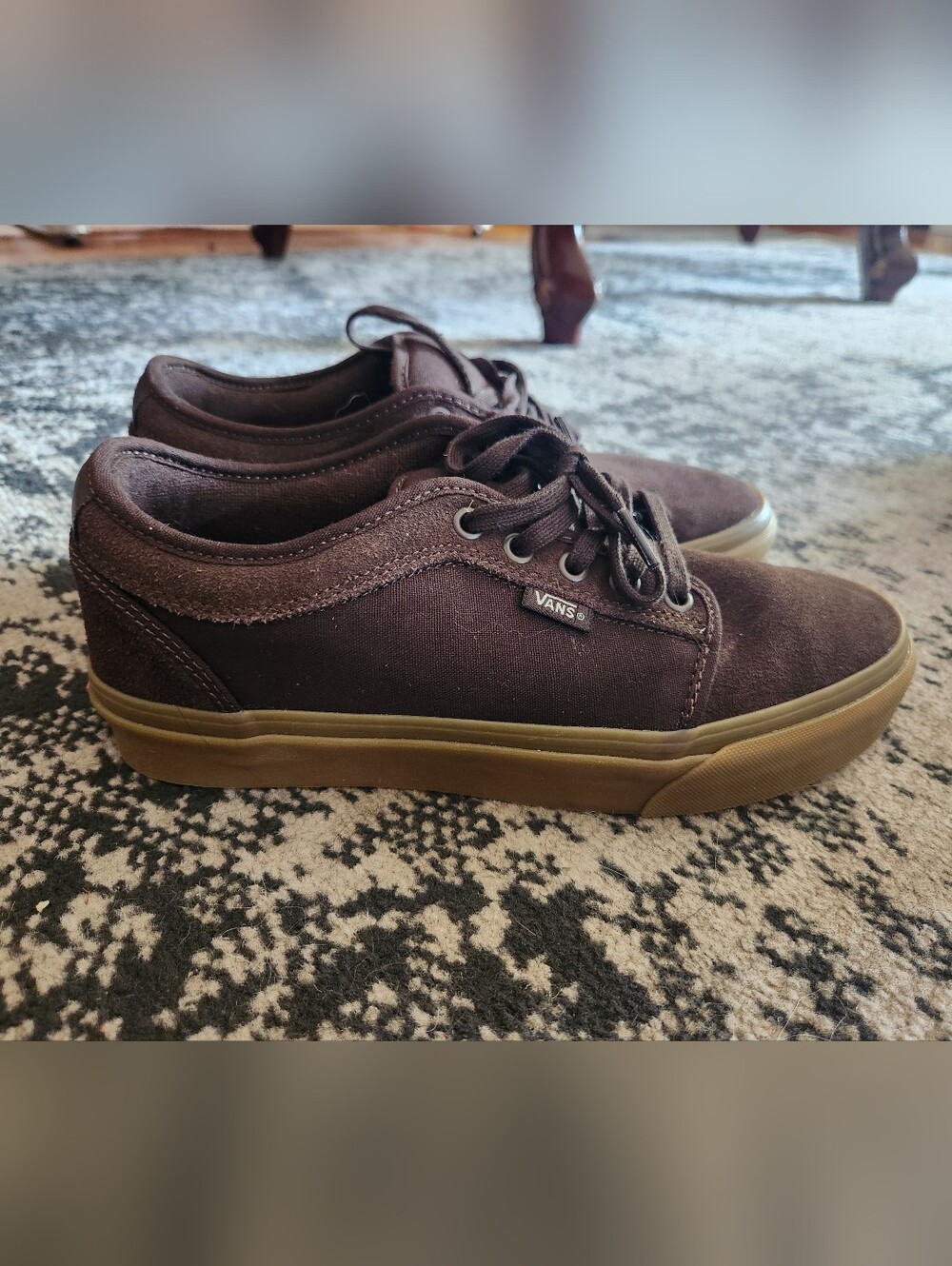 Like New Brown Vans Pop Cush Popcush Shoes Suede Leather 7.5 9